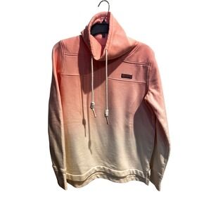 Vineyard Vines Ombre Pink Cowl Neck Sweatshirt Fleece Women's